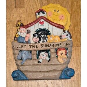 Eddie Walker Noah's Ark Wall Hanger Plaque Let The Sunshine In Childs Room Decor